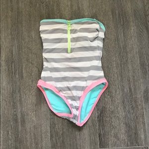 Arizona jean co. one piece strapless swimsuit